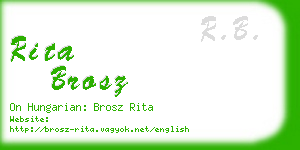 rita brosz business card